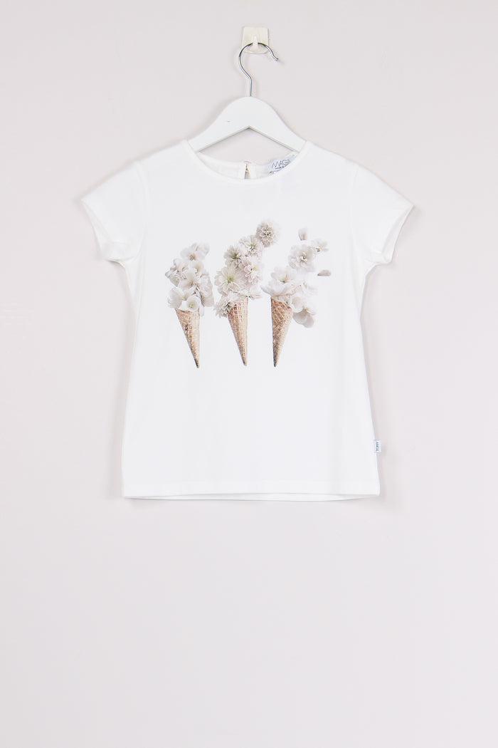 T-shirt Stampa Gelato Latte