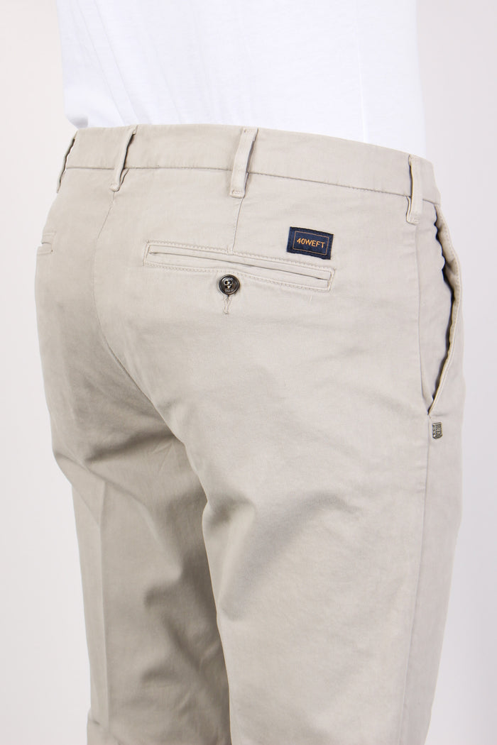 Pantalone Chino Regular Stretc Grigio Perla-6