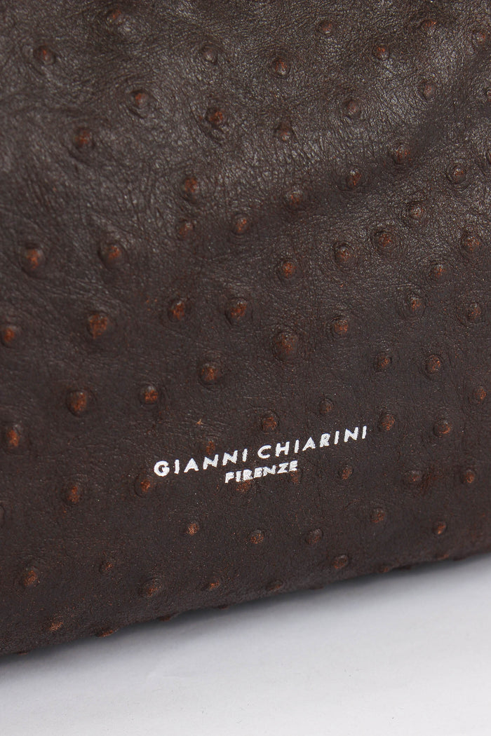 Bloom Shopping Suede Stampa Struzzo Espresso-7