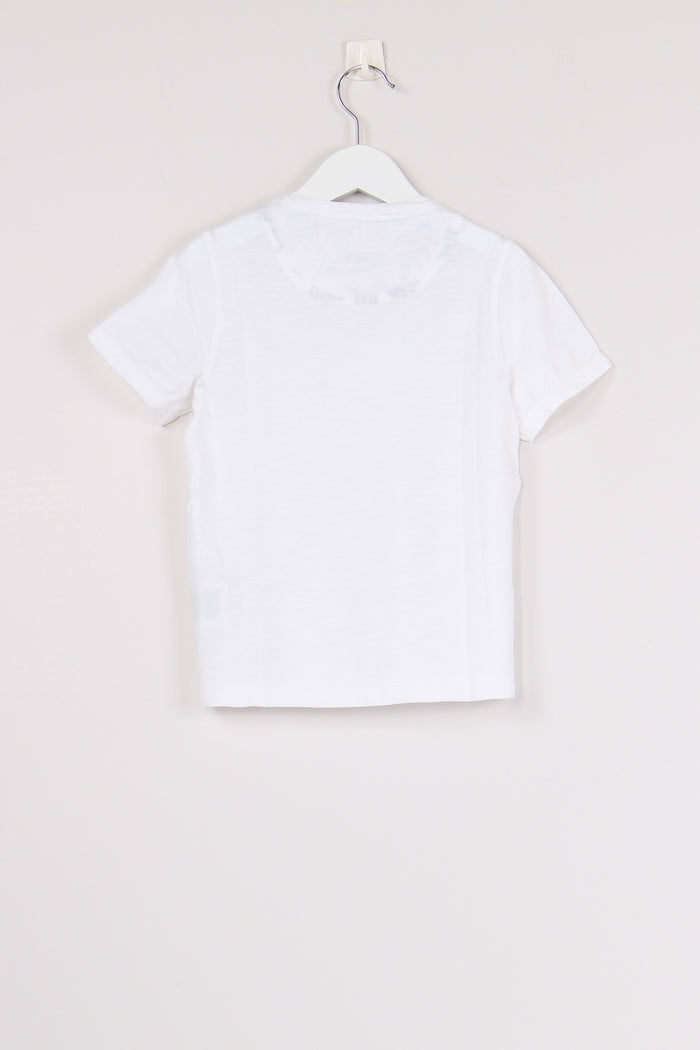 T-shirt Cotone Fiammato Bianco-3
