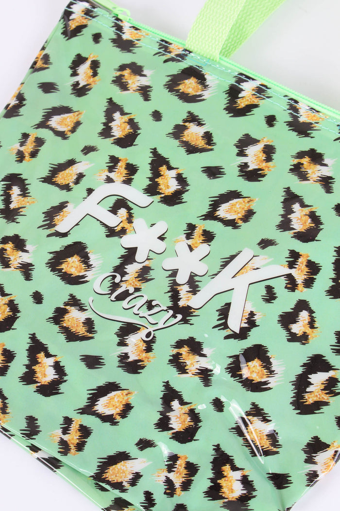 Mini Shopping Pvc Animalier Verde-4