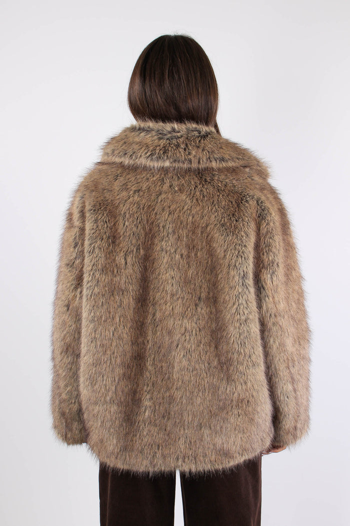 Ecopelliccia Ganci Brown Wolf-7