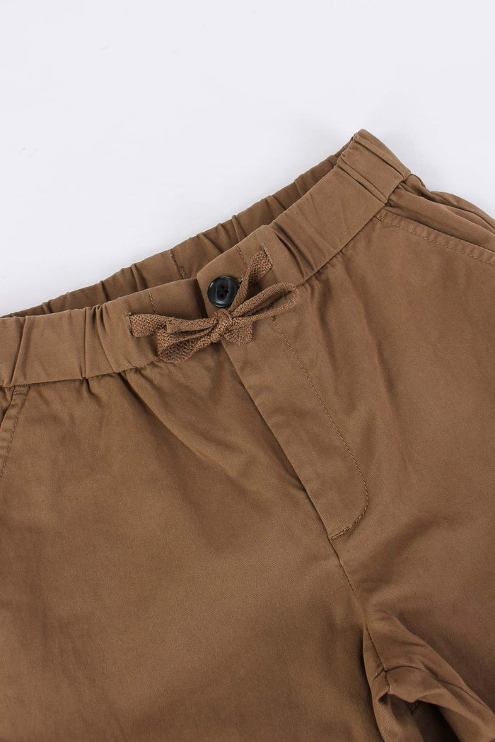 Pantalone Cotone Coulisse Fango-3