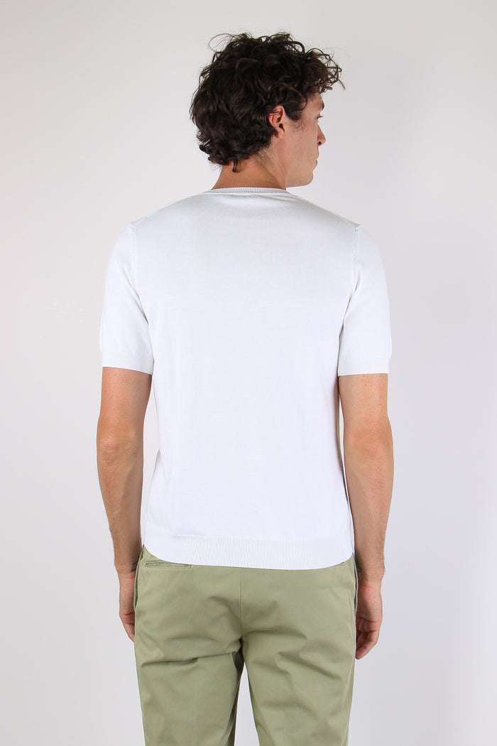 Maglia Girocollo M/m Tarforata Bianco-4