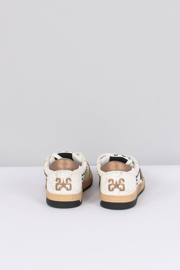 Sneakers Week Star Borchie Bianco/bronzo-3