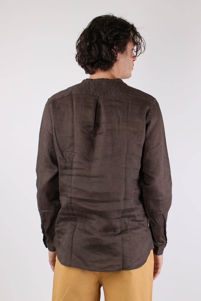 Camicia Coreana Lino Caffe-4
