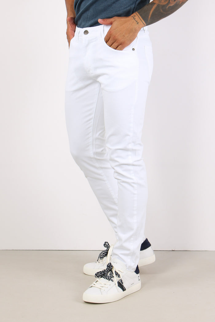 Pantalone Gabardina Modal Bianco-2