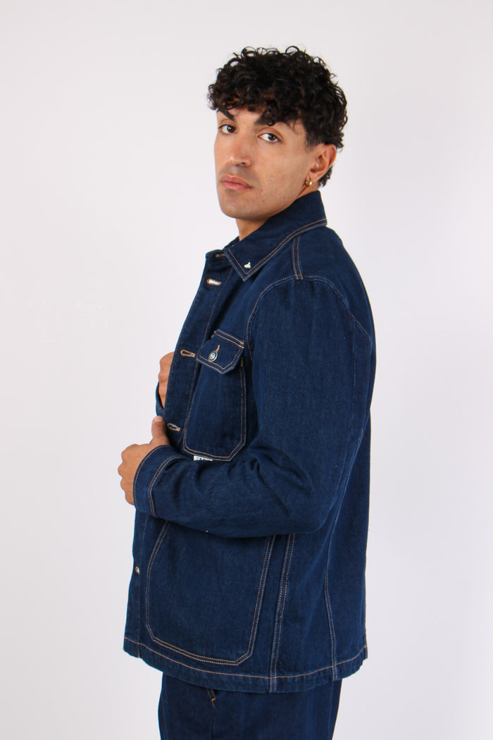 Giacca Over Denim Blu-7