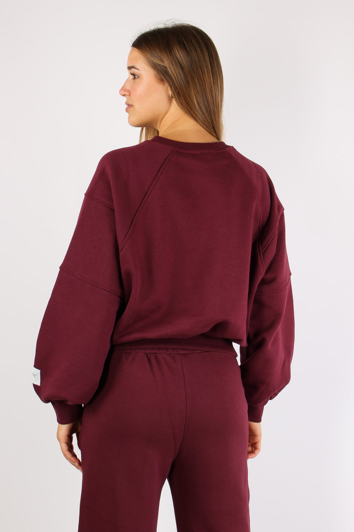 Felpa Manica Reglan Bordeaux-3