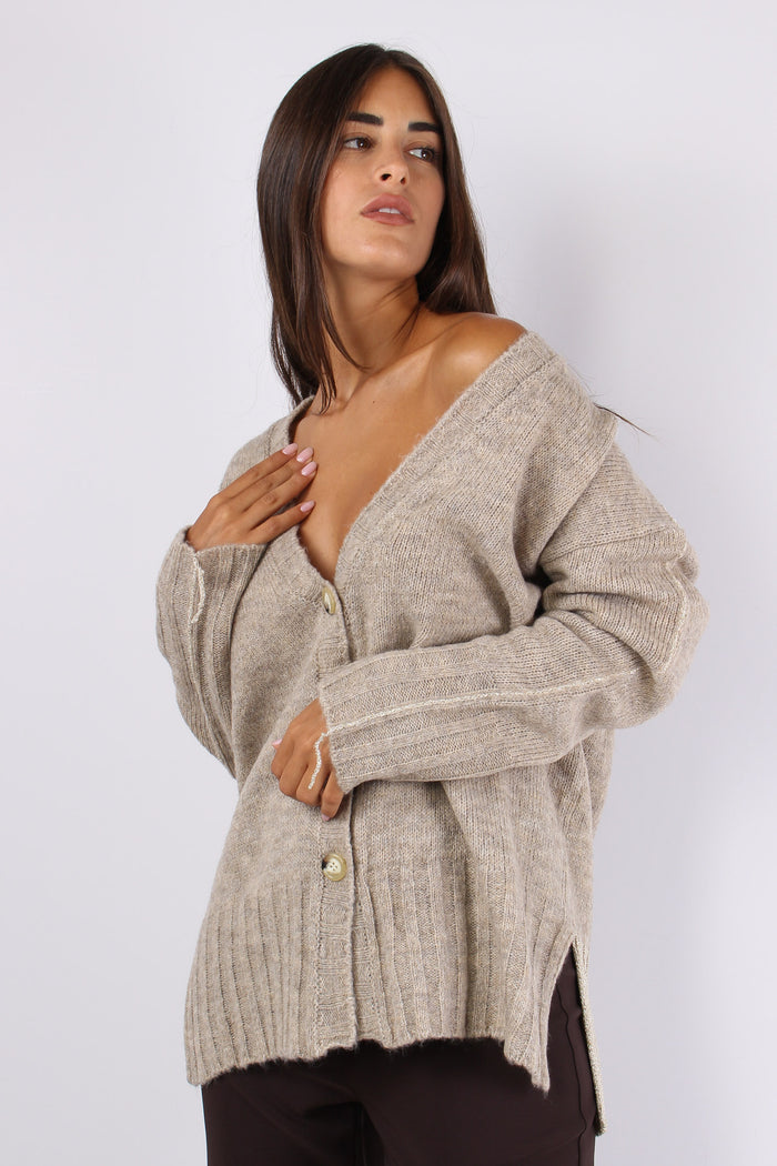 Cerigo Cardigan Retro Fondo Lu Creme Brule-2