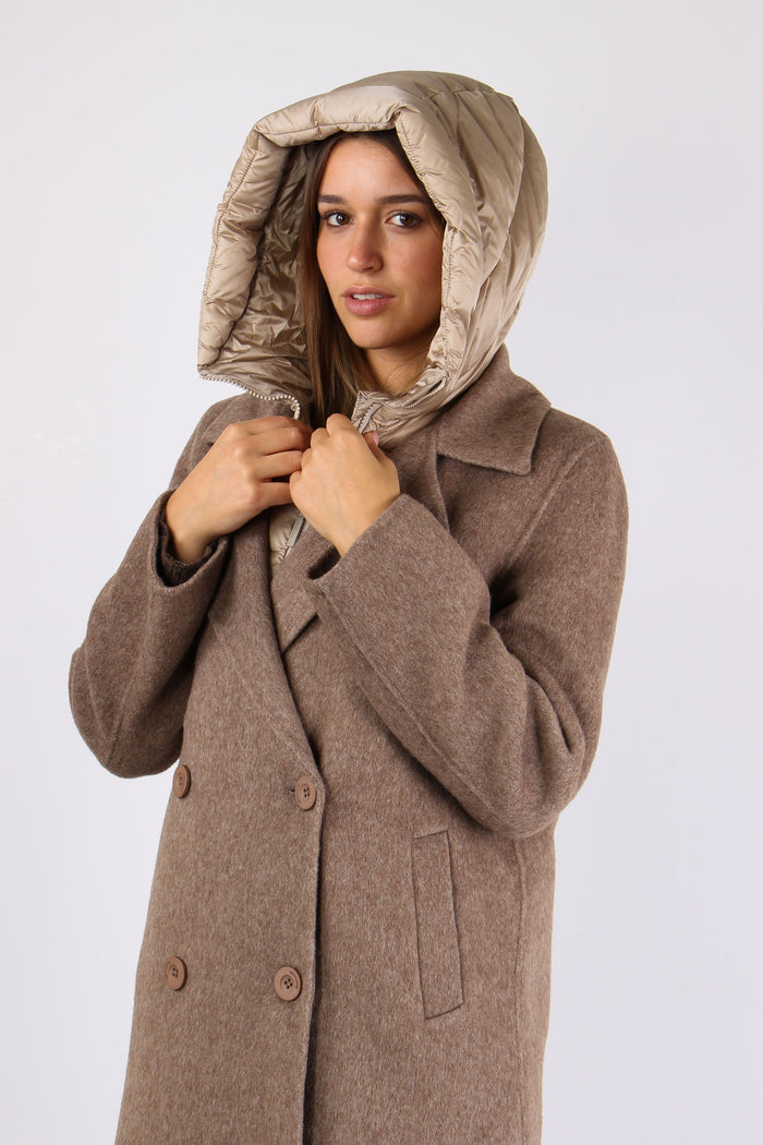 Cappotto Lana Doppiopetto Taupe-9