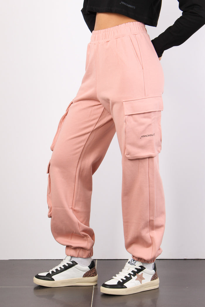 Pantalone Felpa Tasconato Old Rose-5