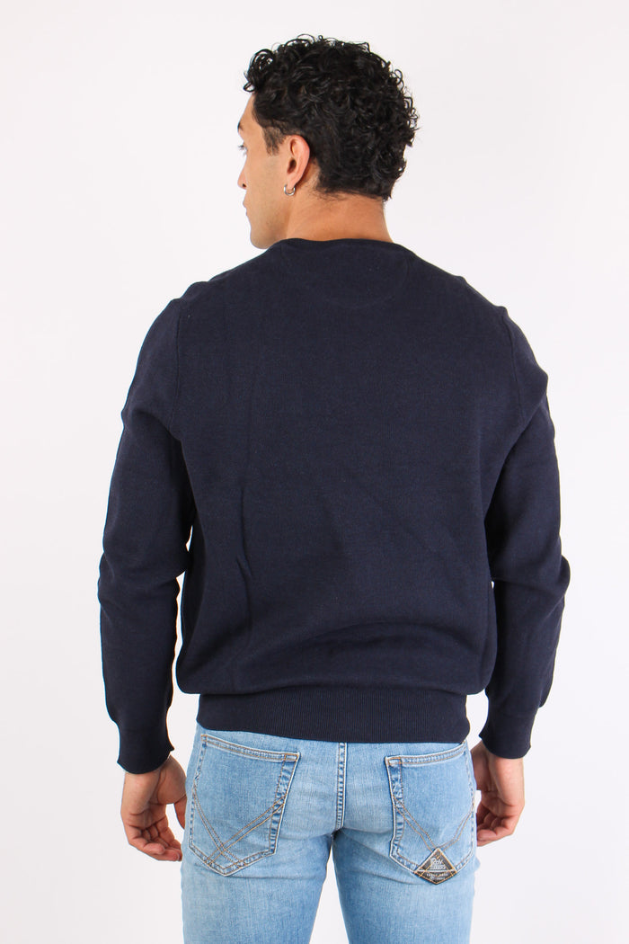 Maglia Girocollo Nido Dape Navy-4