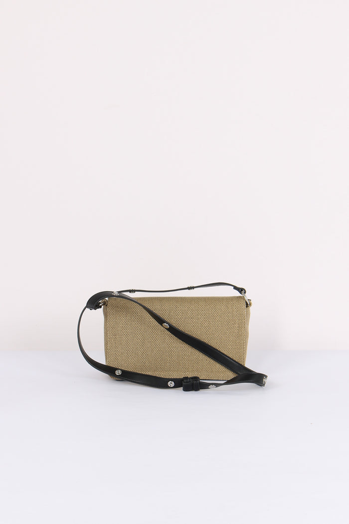 Tracolla Logo Canvas Oro-3