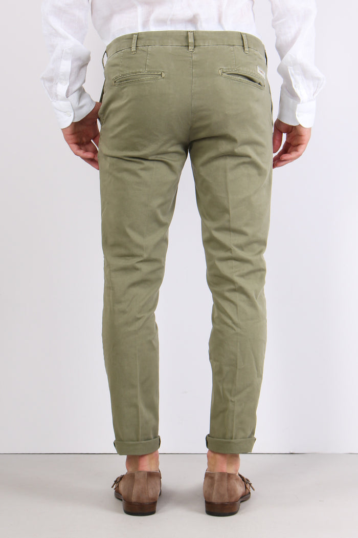 Pantalone Chino Extra Slim Militare-3