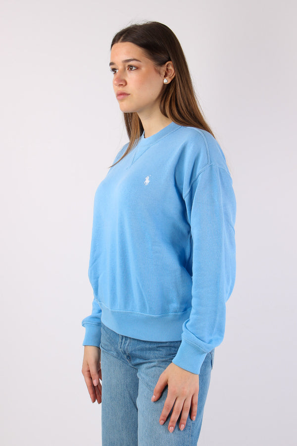 Felpa Girocollo Logo Chatham Blue-2