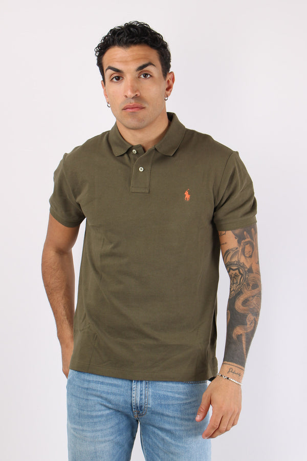 Polo Slim Fit Mesh Canopy Olive