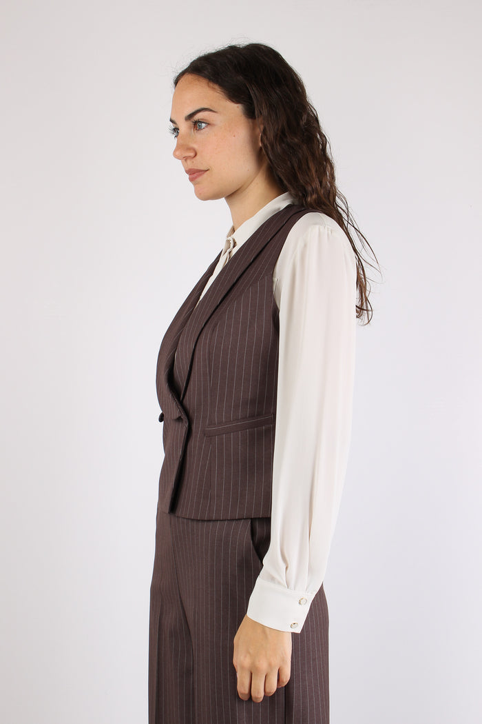 Gilet Gessato Taupe-3