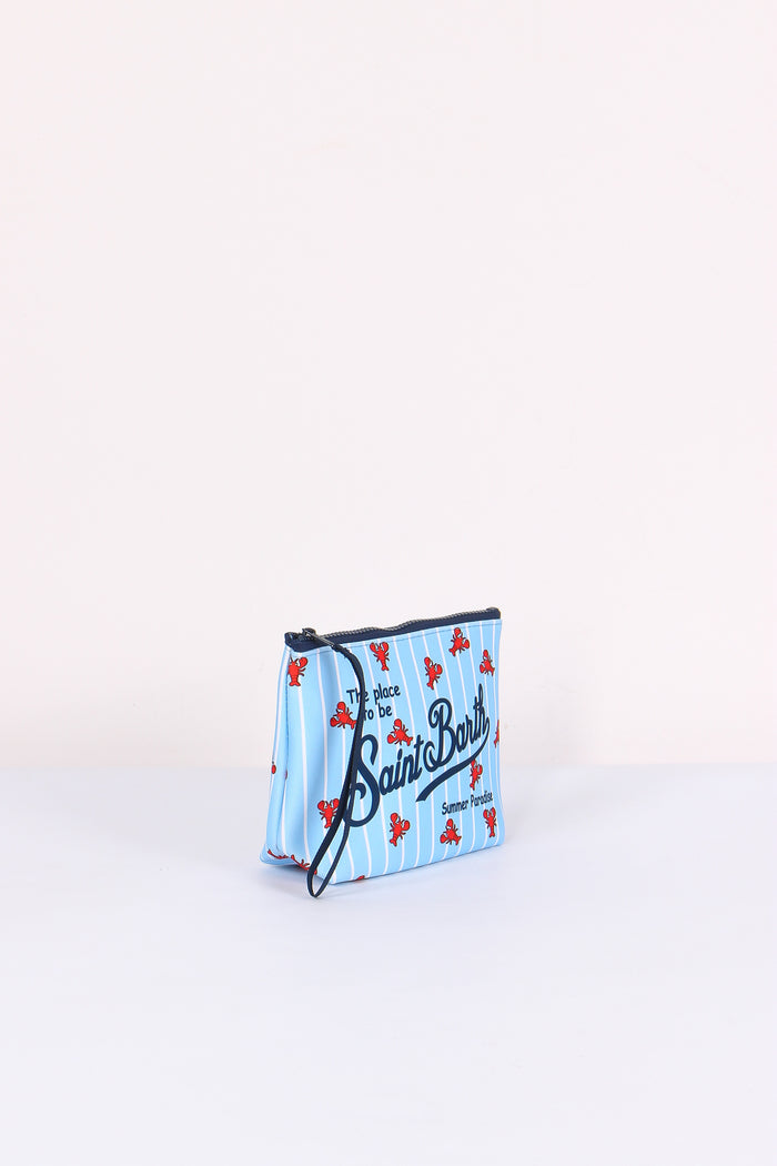 Aline Pochette Righe Azzurro/bianco-5