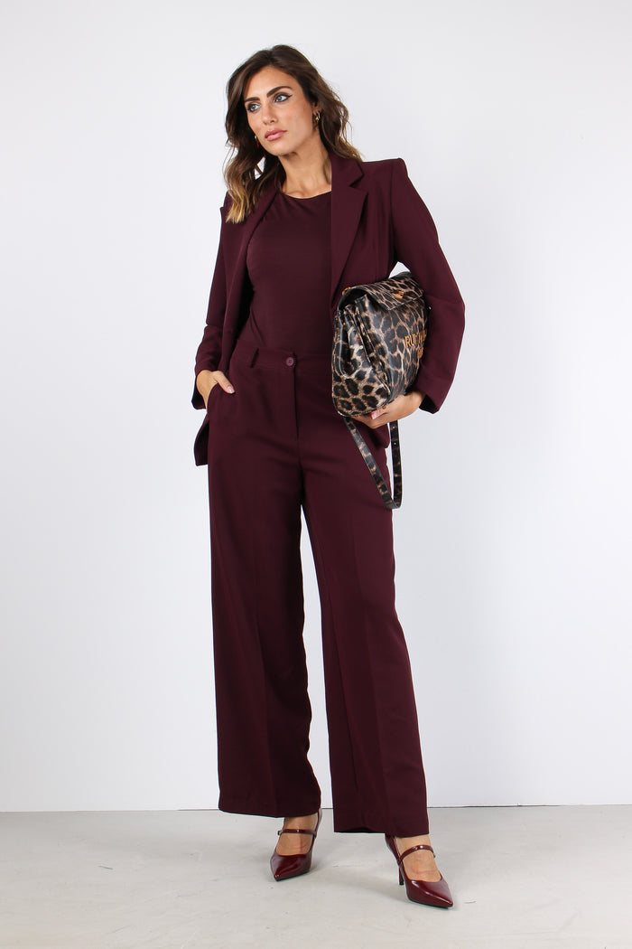 Giacca Fluida Spacchetti Later Bordeaux-5