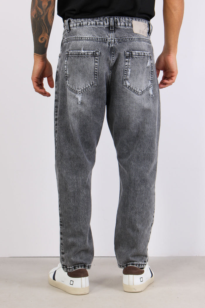 Denim Cropped Rotture Nero-4