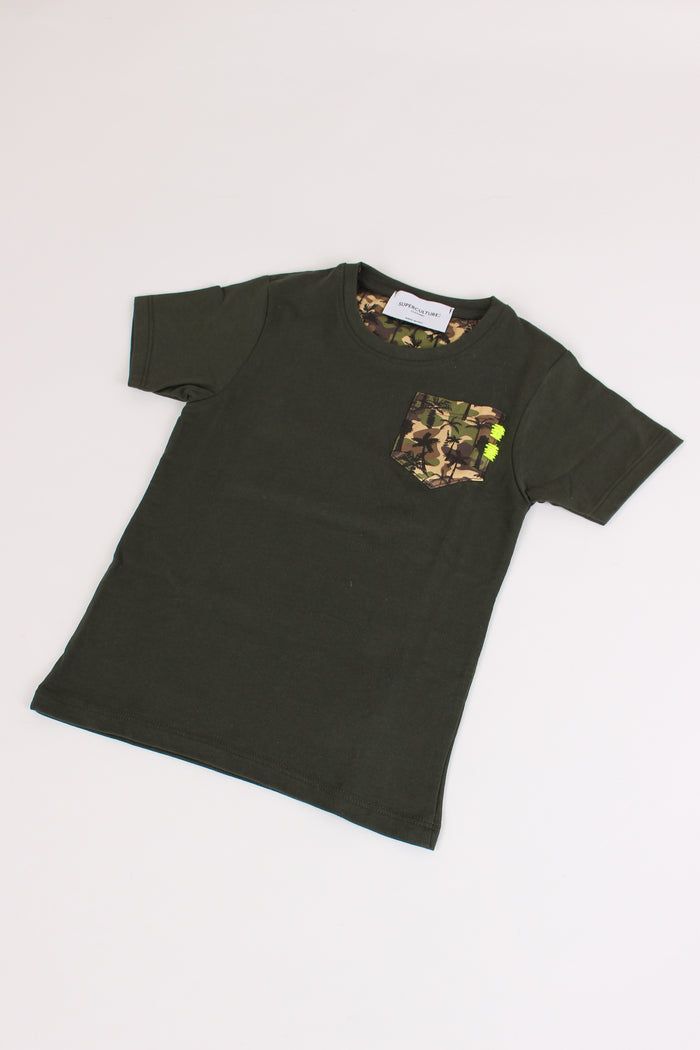 T-shirt Taschino Mimetico Militare-4