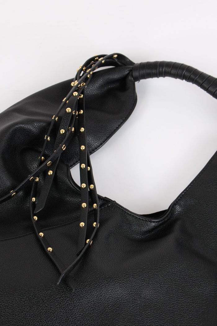 Sacca Morbida Frange Nero-4