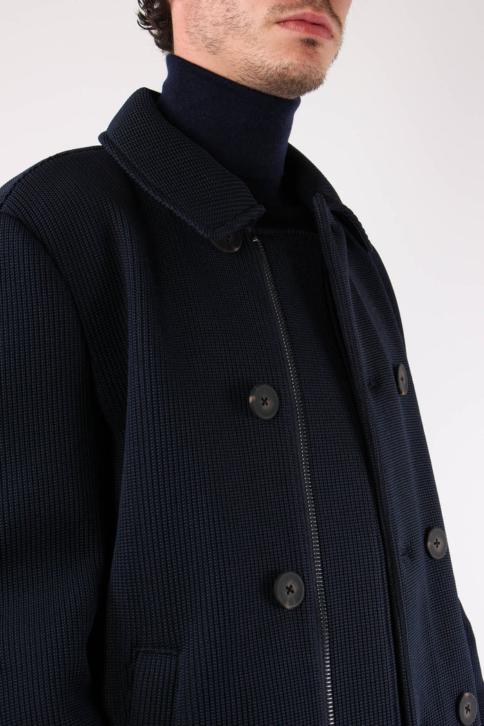 Peacot Interno Ciniglia Blu Navy-8