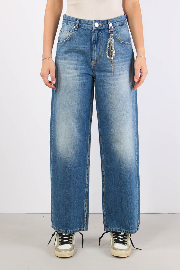 Jeans Gamba Dritta Charm Blu-2