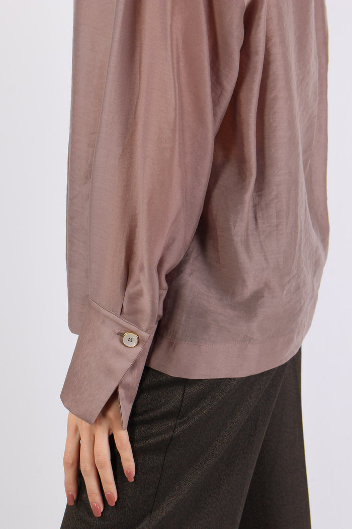 Blusa Collo Alto Polsino Dusty  Orchid-8