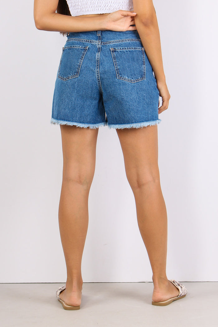 Short Denim Strass Borchie Denim-5