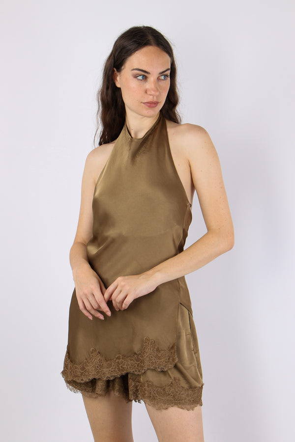 Top Sbieco Fondo Pizzo Sigaro