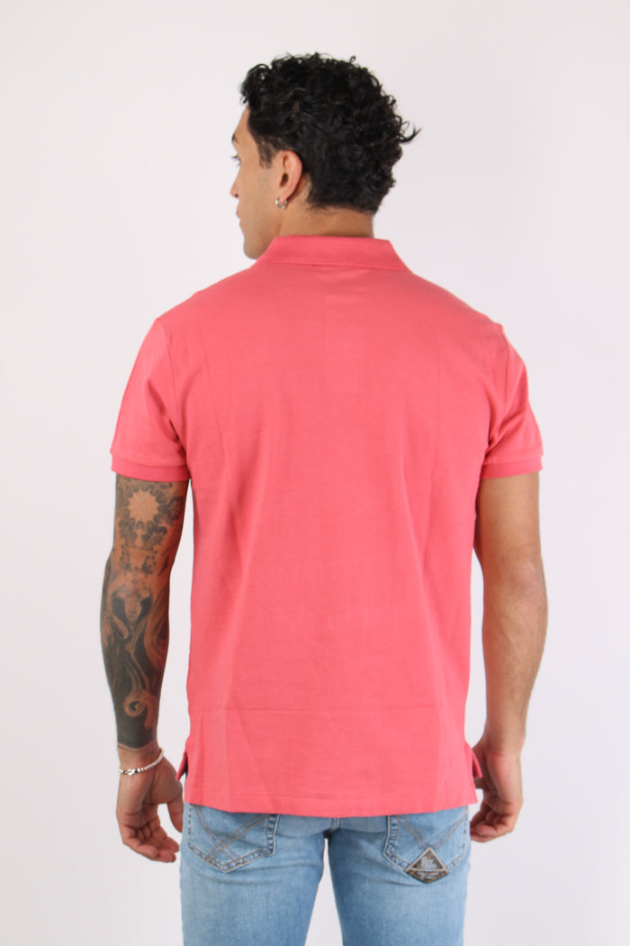 Polo Rete Slim Fit Red Sky-4