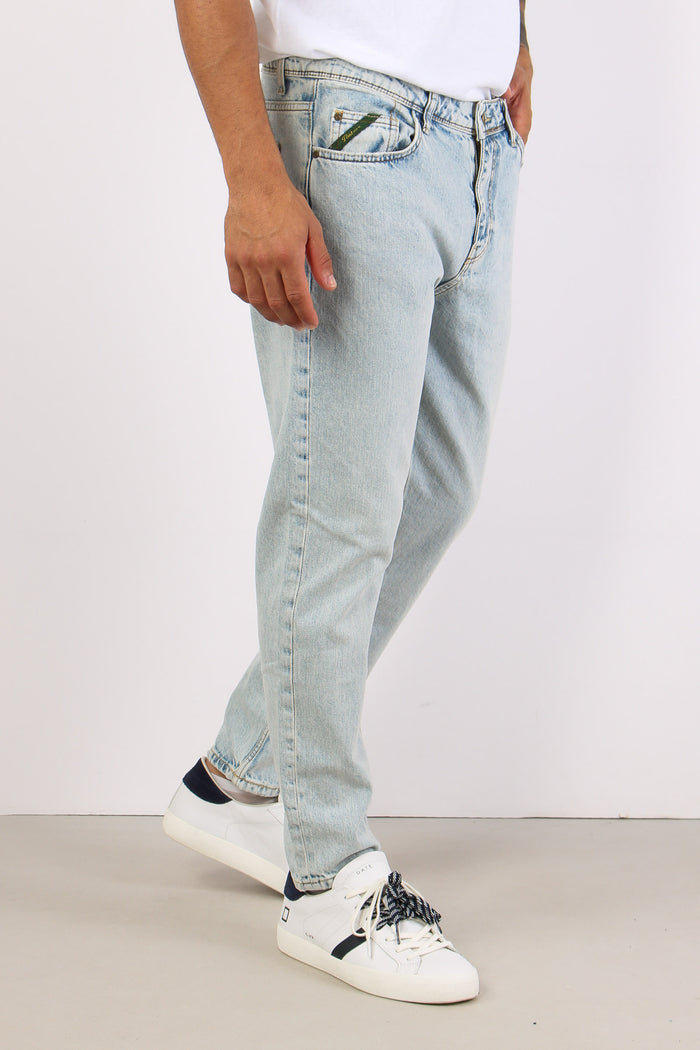 Denim Cropped Fondo Stretto Denim-3