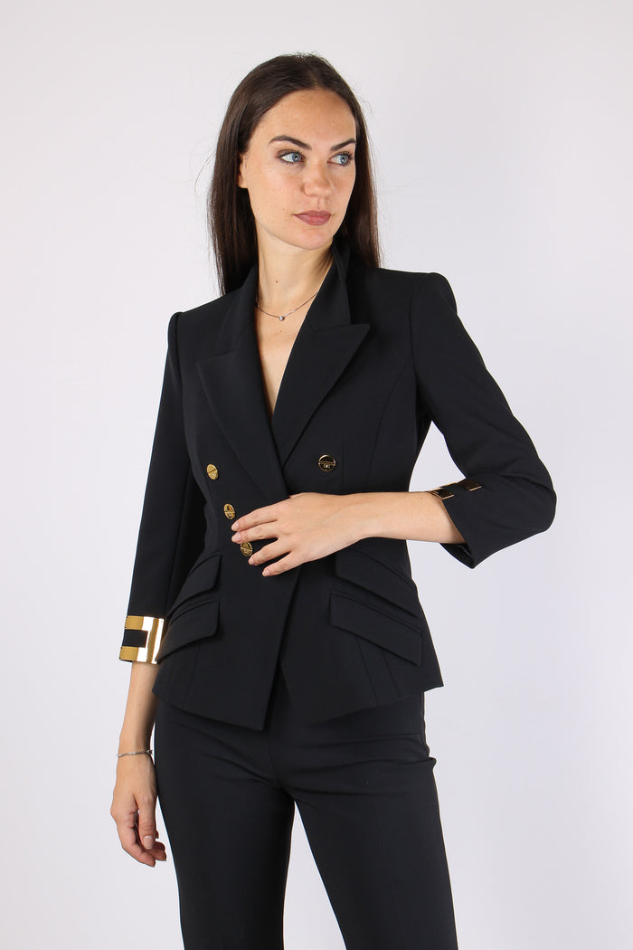 Giacca Crepe Stretch Nero-7