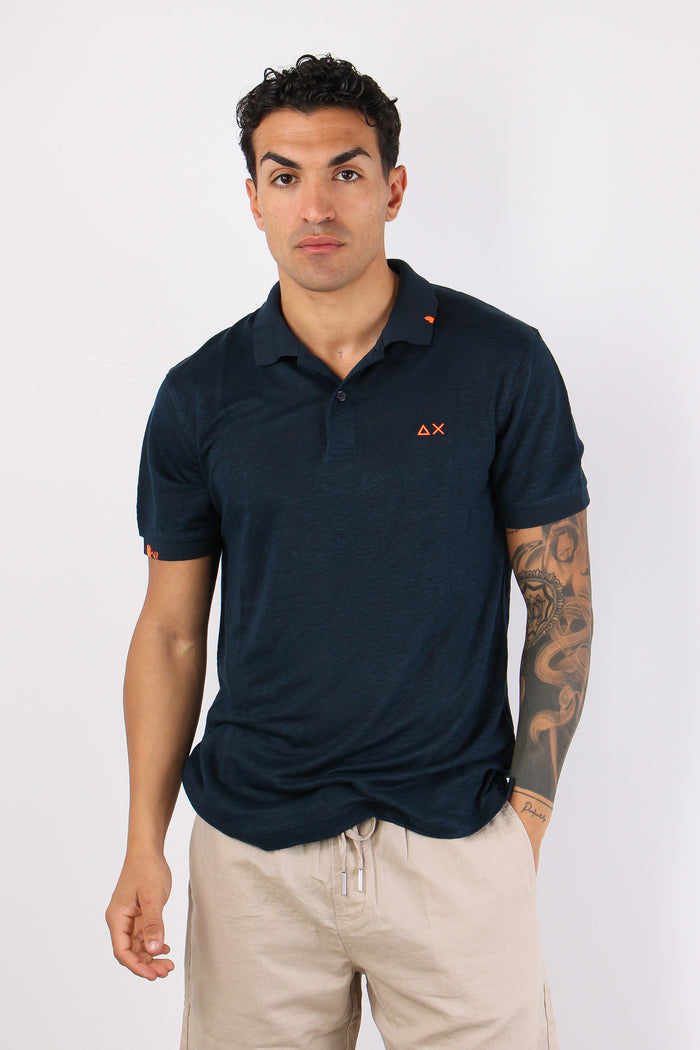 Polo Jersey Lino Navy Blue-2