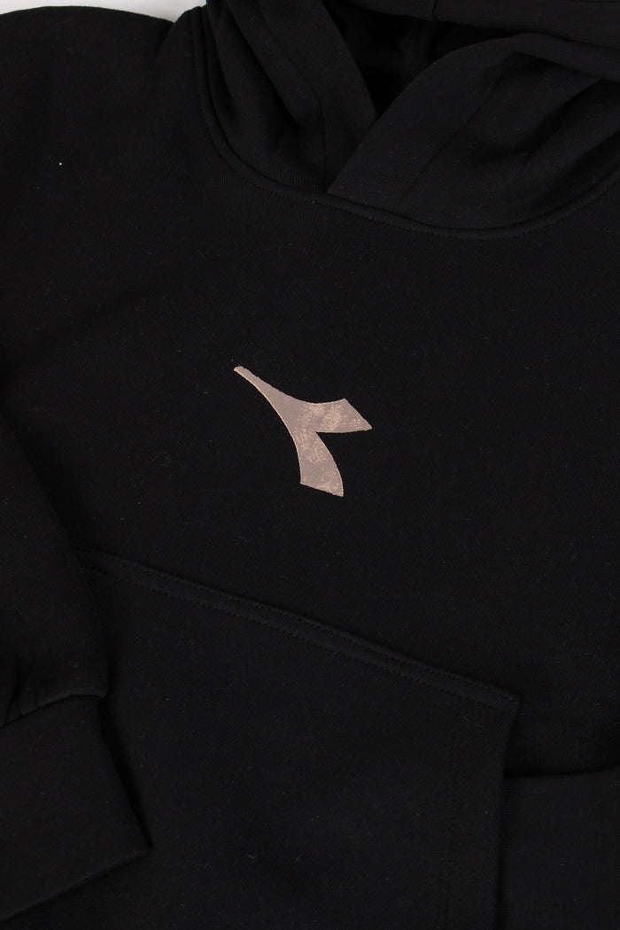 Felpa Cappuccio Tasca Centrale Nero-5