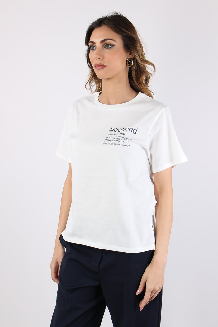 Wkdtenue T-shirt Stampa Off White-5