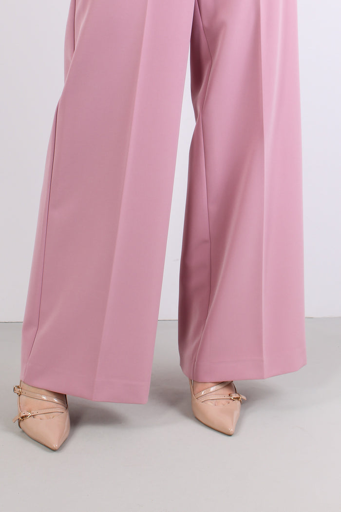 Pantalone Palazzo Tessuto Tecnico Our Pink-8