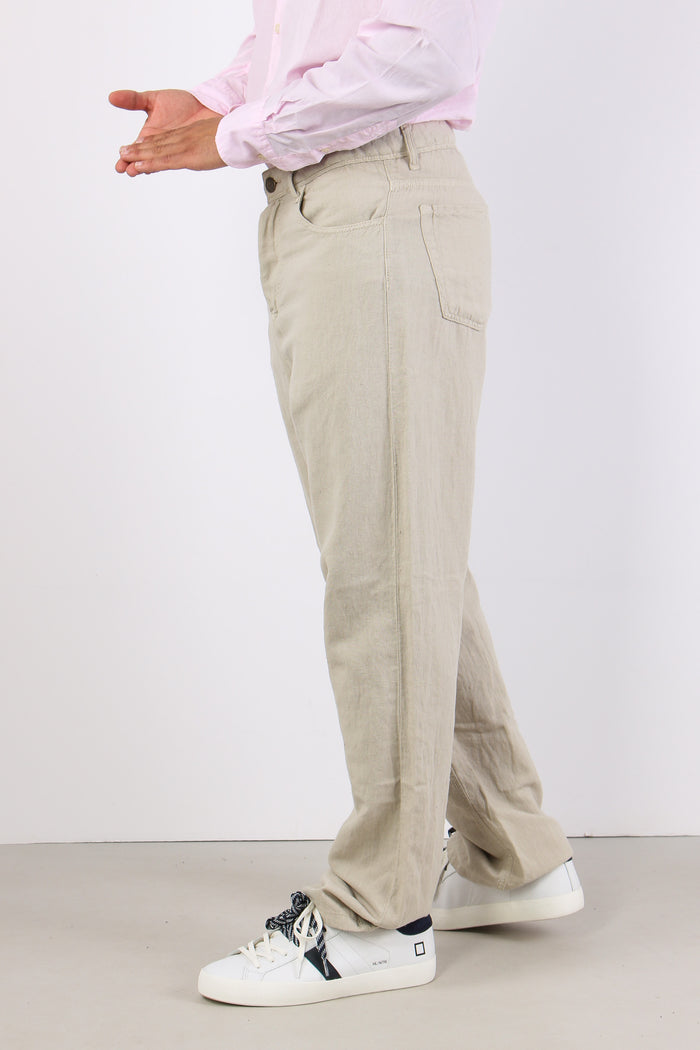 Pantalone Wide Fit Sabbia-5