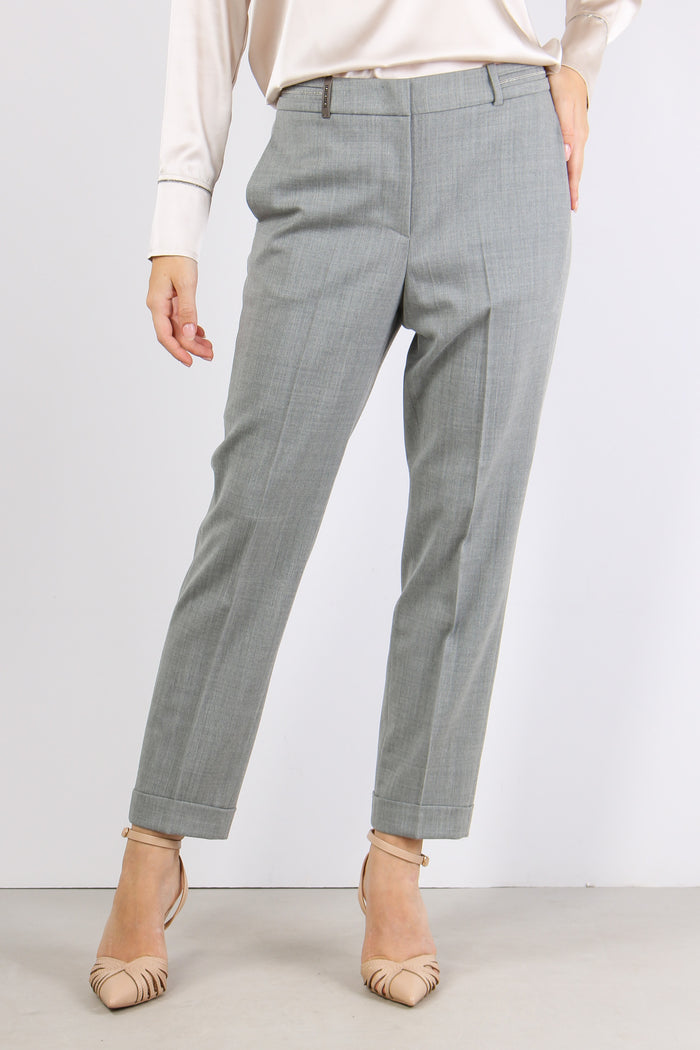 Pantalone Banda Monile Grigio-2