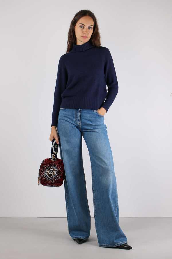 Collo Alto Viscosa Evening Blue