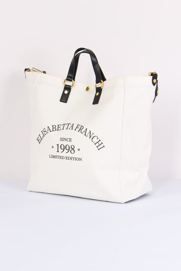 Borsa Mare Logo Avorio/nero-2