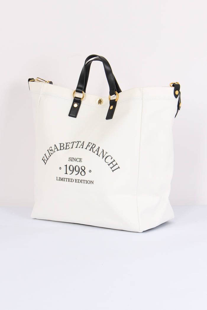 Borsa Mare Logo Avorio/nero-2