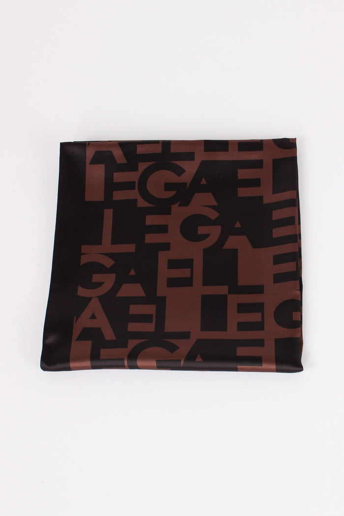 Foulard Multilogo Marrone