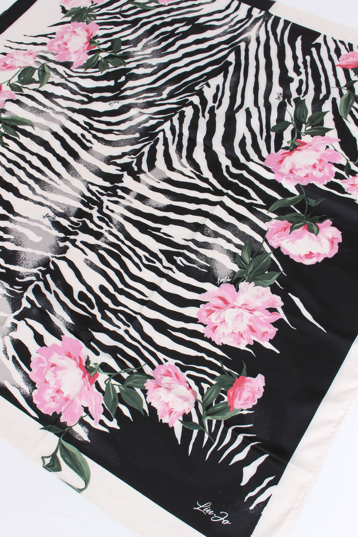 Foulard Mix Print Nero/zebra-3