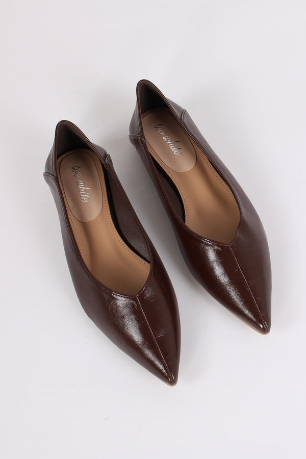 Ballerina Lucida Punta Brown-2
