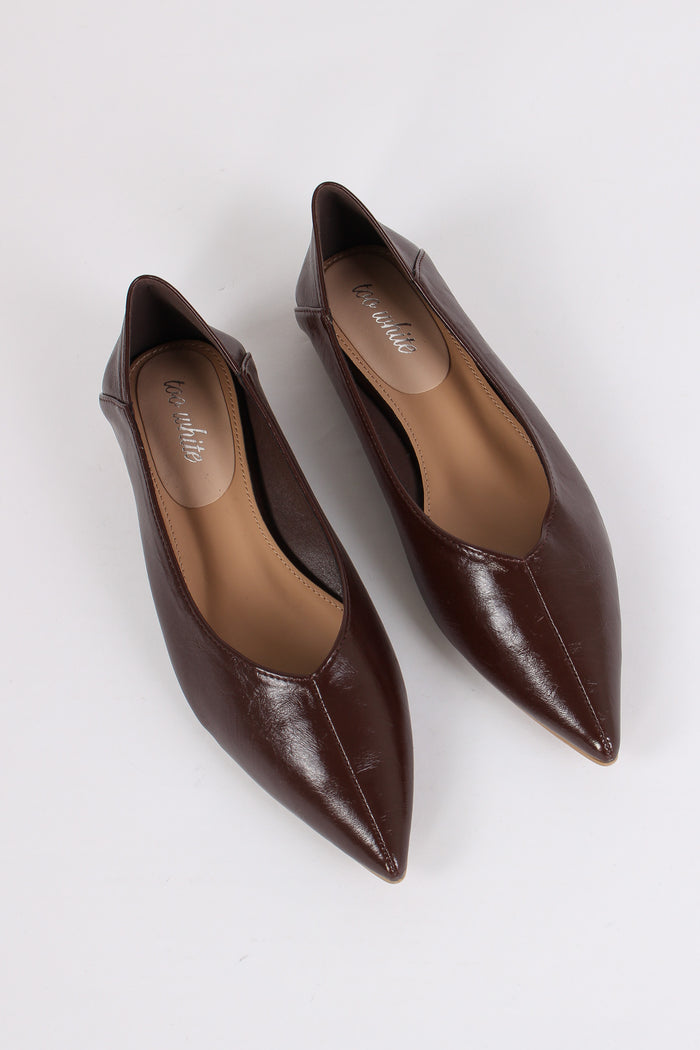 Ballerina Lucida Punta Brown-2