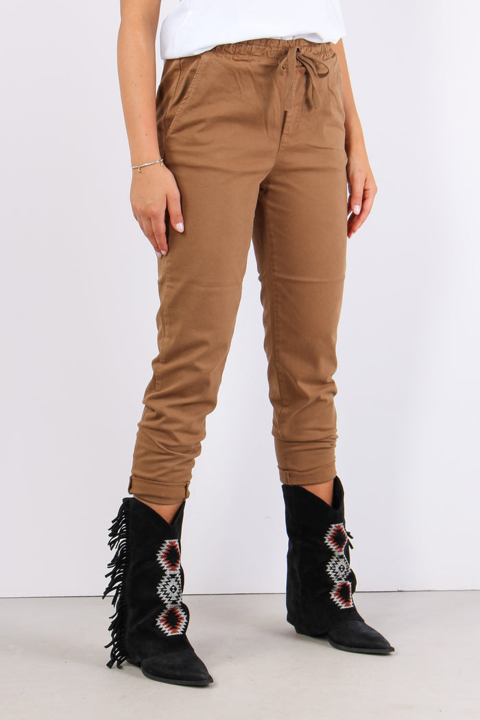 Pantalone Chino Coulisse Nocciola-6