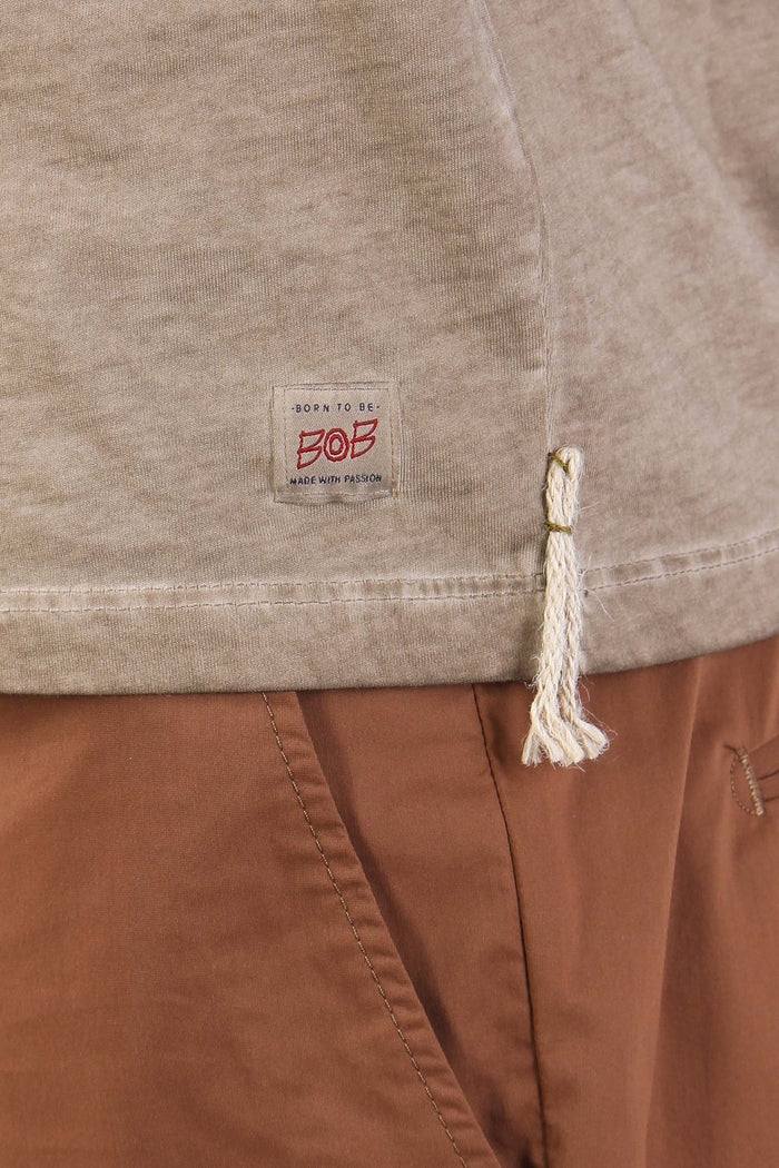 T-shirt Ricamo Cactus Brown-10